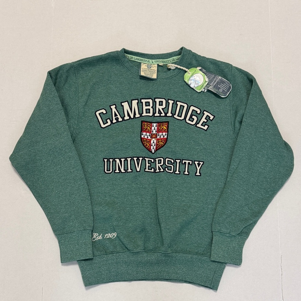 Advanced Apparel Cambridge University Green Crewneck Sweater Size Small NWT